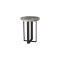 Chuleta Bar Table on Black Metal Base, Chamcha Wood, Gray Stone thumbnail 1