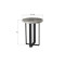 Chuleta Bar Table on Black Metal Base, Chamcha Wood, Gray Stone thumbnail 2
