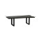 Chainsaw Dining Table with Glass, Burnt Black, Black Iron U Legs thumbnail 1