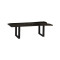 Chainsaw Dining Table with Glass, Burnt Black, Black Iron U Legs thumbnail 2