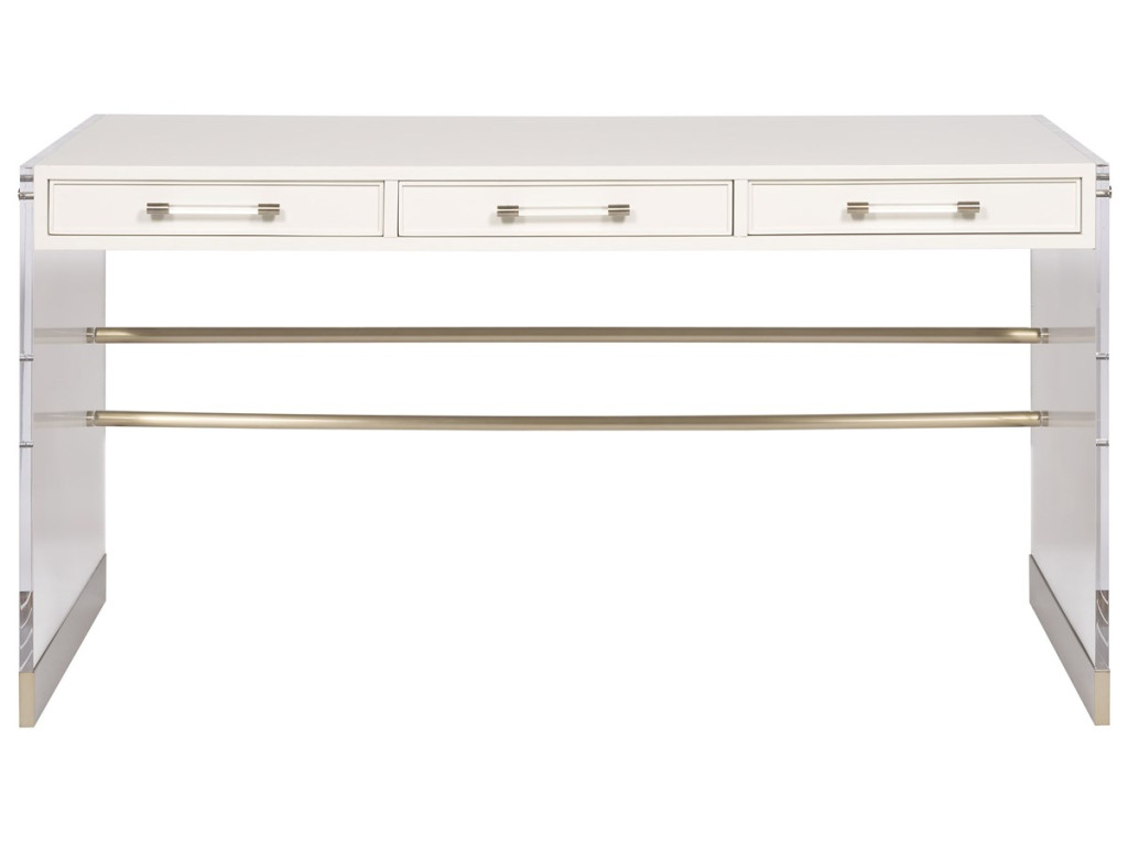Berkley Desk with Acrylic & Metal Base