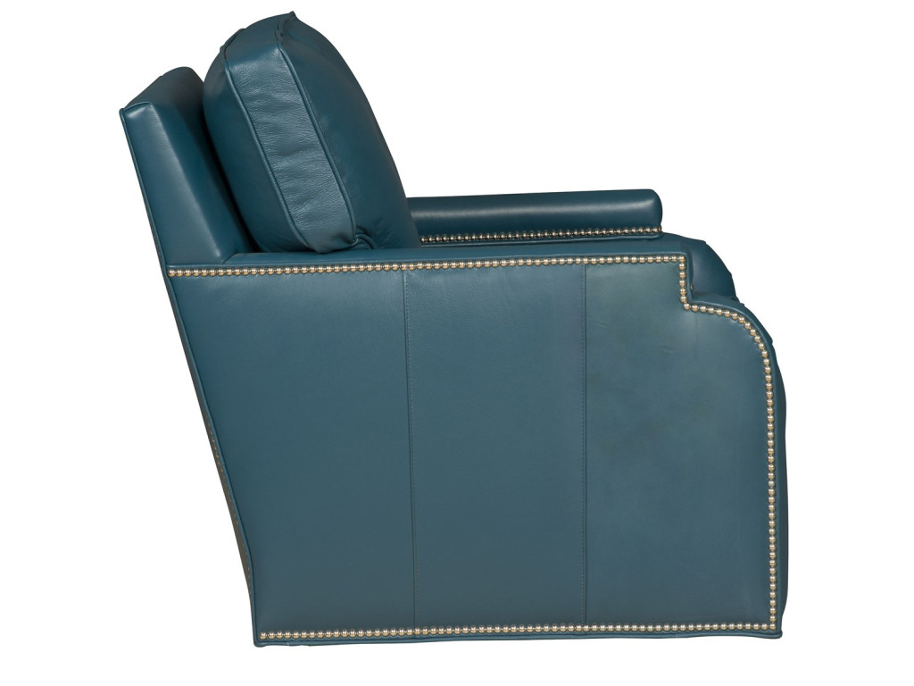 Ginger Leather Swivel Glider