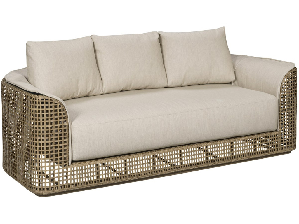 Bliss Outdoor Bench Seat Mid Sofa w/ Blanket