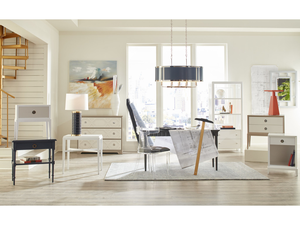 Beveled Side Chest 2 Drawers