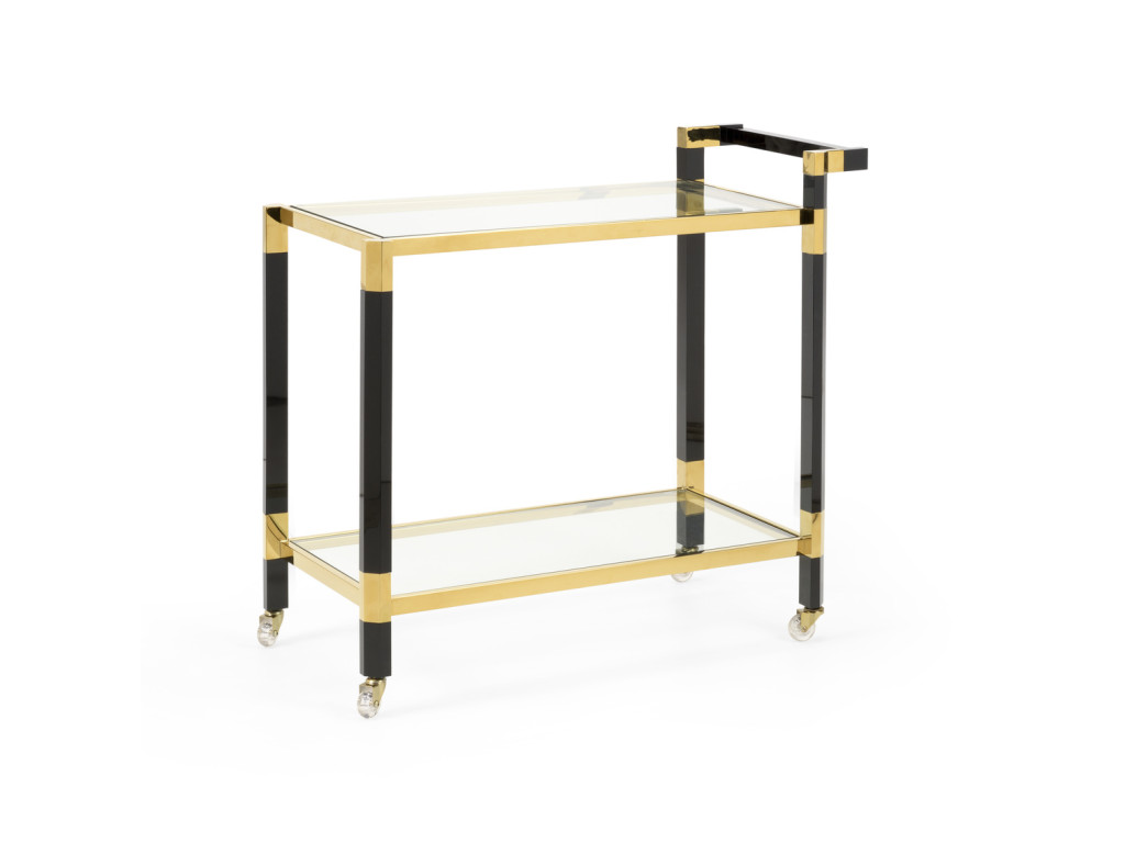 Boulevardier Bar Cart - Black/Gold